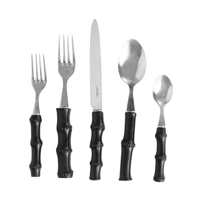 Bamboo 5 - Piece Place Setting - Black