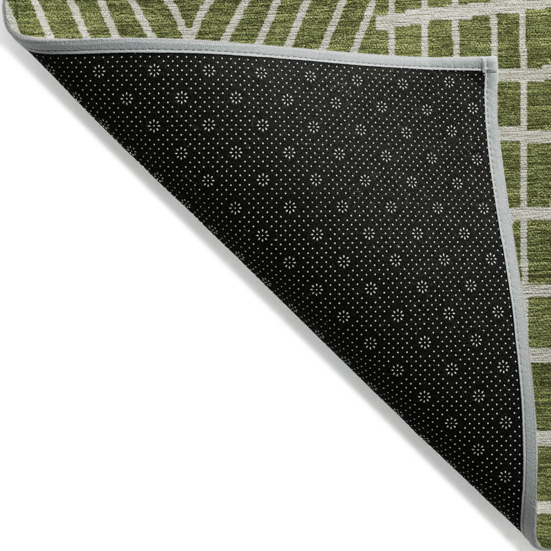 Owen Olive Washable Indoor-Outdoor Rug - , 2'6" x 3'10"