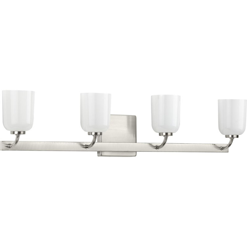Éclairage pour meuble-lavabo 4 lumières Ruda, Nickel brossé