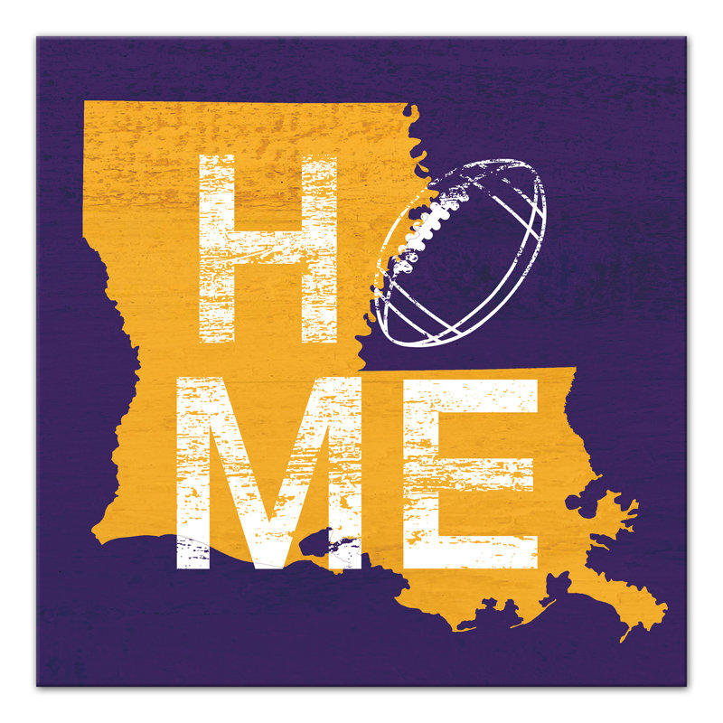 Pennsylvania Football State Pride - impression sur toile tendue, Louisiana C