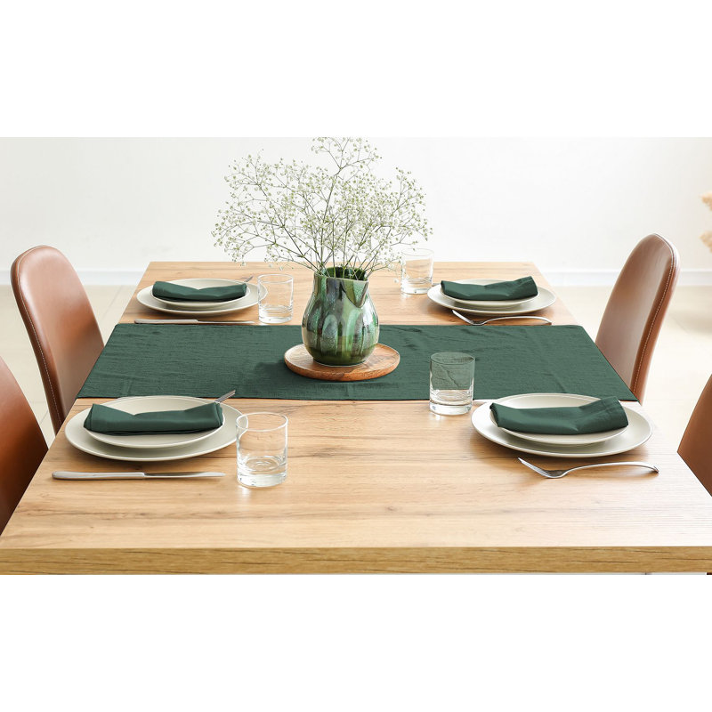 Dinner Square Napkin Set, 20" W x 20" L, Duck Green