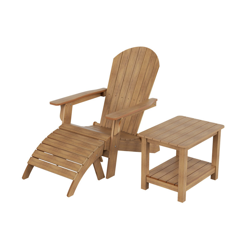 Arrlo Foldable Outdoor Adirondack Chair, Teak