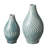 Modern Spiraling Artistry Turquoise Ceramic Table Vases