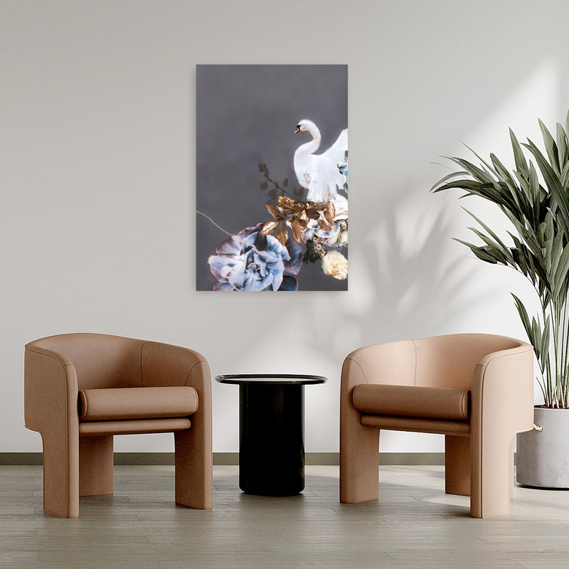 Art urbain contemporain Swan Gold 2, H 36 po x l 24 po