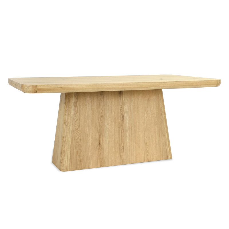 Pedestal Dining Table, Natural, 30" H x 71" L x 39" W