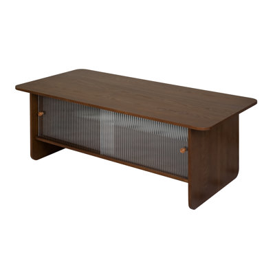 47" Rectangular Modern Solid Wood Coffee Table