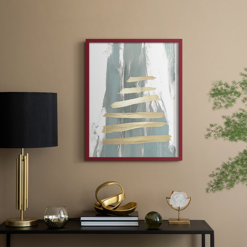 «Christmas Holiday Art DCCDXIX», reproduction d'art encadrée - bois massif, H 30 po x l 24 po, Rouge