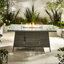 Guyapi Rattan Garden Dining Table With Smokeless Fire Pit Table & 6 Chairs-1434921513