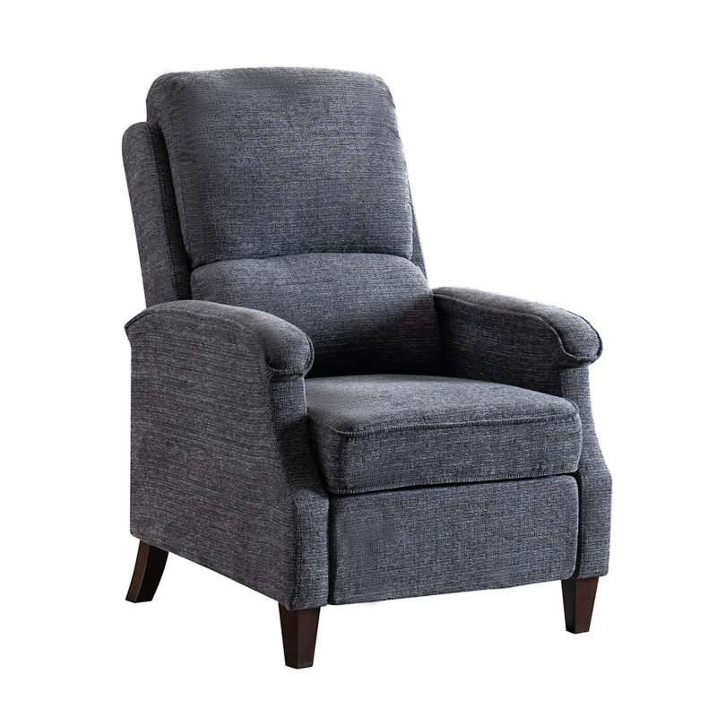 Fauteuil inclinable manuel rembourré de 30,3 po de largeur pour salon, Tissu gris