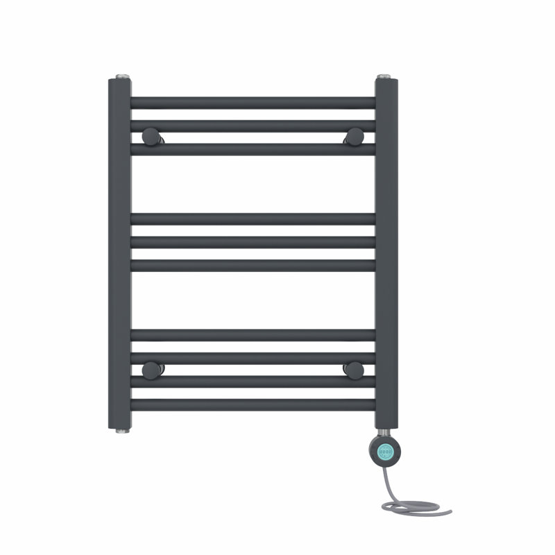 Dalayssa Straight Towel Rail Heated Towel Rails, Anthracite, 60cm H x 50cm W x 3cm D