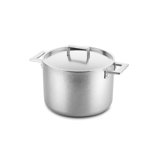 Attiva Peltro Deep Pot with Lid 7.87" - 12 Pieces - Pewter