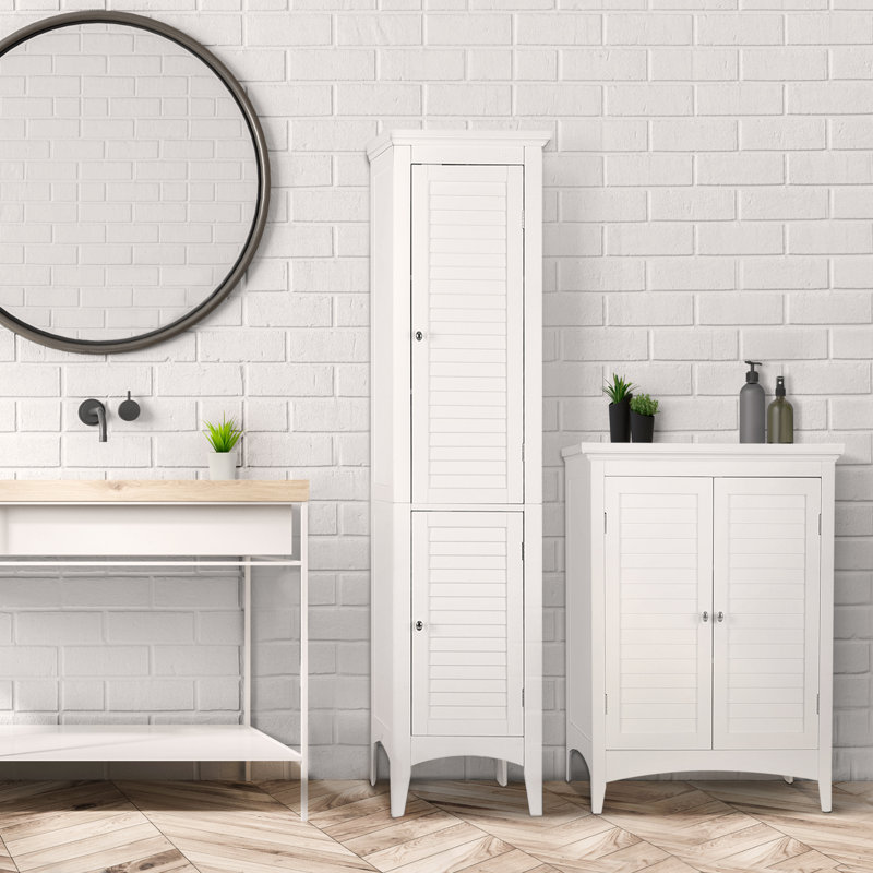 Ethan Freestanding Linen Cabinet, White