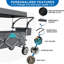Chariot pliable à pousser et tirer avec auvent amovible