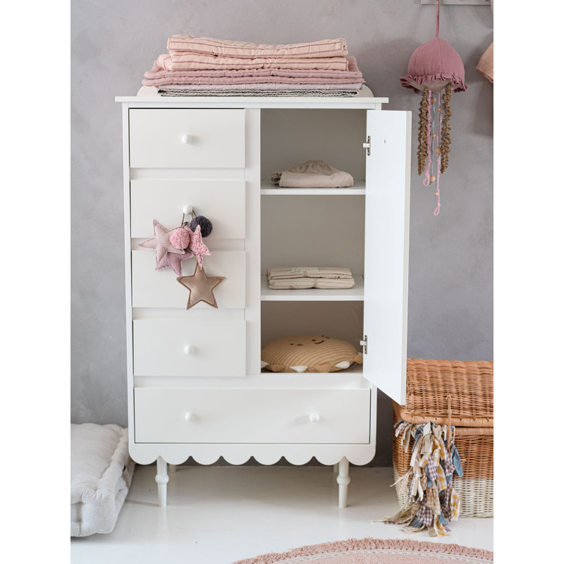 Asgun Kids 5 - Drawer Combo Dresser, White