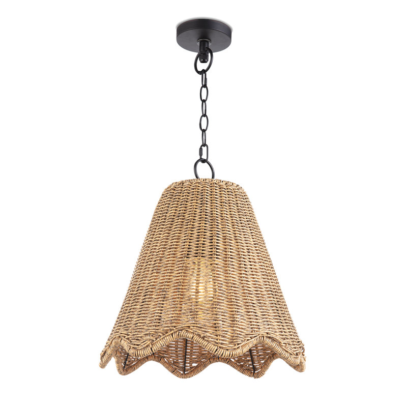 Grand luminaire suspendu Summer (naturel vieilli), H 22,75 po x l 16 po x P 16 po