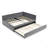 Twin Size Daybed With Twin Size Trundle Upholstered Tufted Sofa Bed, With Button On Back And Copper Nail On Waved Shape Arms-2096409928-2096409942