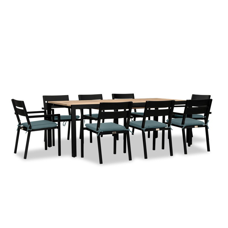 Eartha 134'' Rectangular 8 - Person Outdoor Dining Set with Cushions