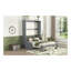 Grand lit escamotable mural avec coussin, gris-115380608-115380614