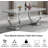 Luxury 68" Dining Table Set for, White Faux Marble Dining Table with Velvet Dining Chairs, Modern Kitchen Table and Chairs Set, Luxury Dining Table Set for Kitchen Dining-105955331-105955332-105955333