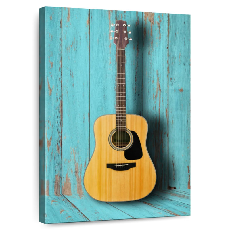 Abarca Guitar In Blue Room, 51" H x 34" W