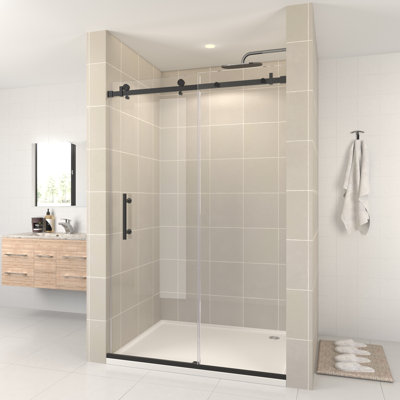 Porte de douche coulissante simple sans cadre l 48 "x H 76" Julien
