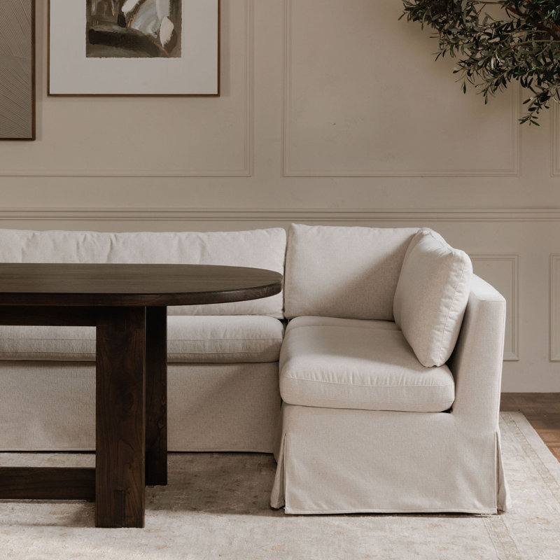 Hennecy Bargale Slipcover Dining Bench Beige