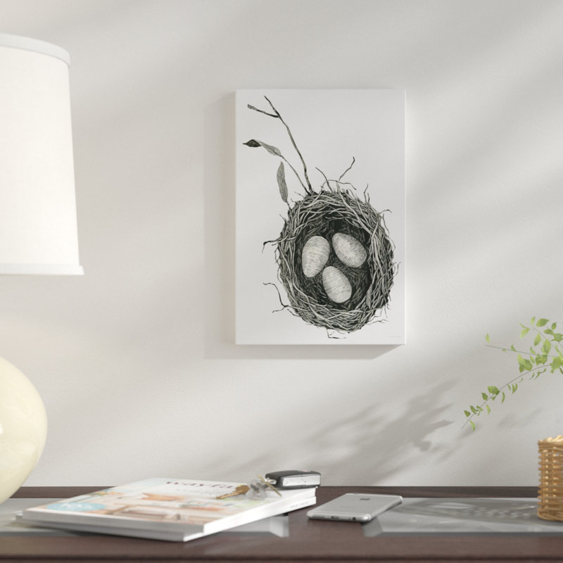 « printemps nest iii », reproduction d’impression sur toile, H 60 po x l 40po x P 1,5 po, Toile tendue, Pas de tapis