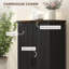 Armoire de cuisine avec tablettes réglables noir