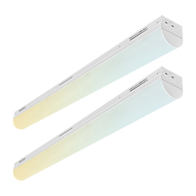 Luminaire linéaire à DEL 36 pouces Luxrite, 5CCT 3000K-6500K, 13/17/21 / 26W, 2000/2500/3000 / 4000LM, faisceau de 110 °, intensité variable, homologué UL, paquet de 2