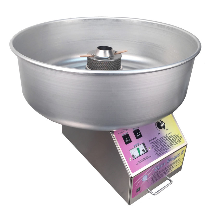 Machine à bonbons avec bol en métal 5 coton spin magic paragon international