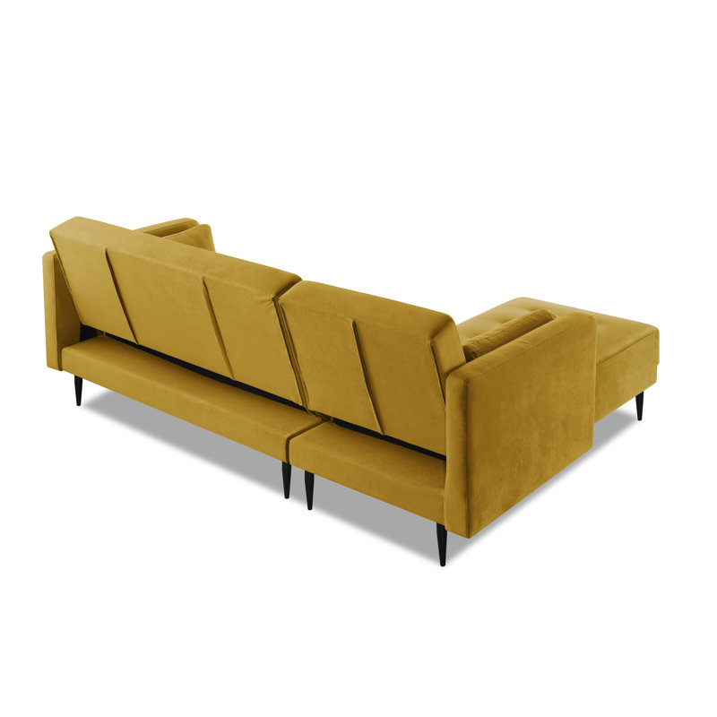 Brutus Sleeper Corner Sofa, Mustard Yellow