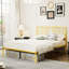 Base de lit moderne pour chambre à coucher, chambre d'amis, base de lit plateforme en métal avec tête de lit Iron-Art