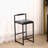 Bar Stool With Backrest Set Of 2 Counter Height PU Leather Upholstered Bar Chairs-404671887