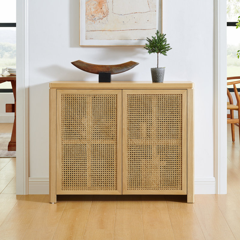 Buffet moderne en rotin 39,4 po Pfarr, Naturel