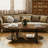 Wooden Oval Coffee Table with Storage