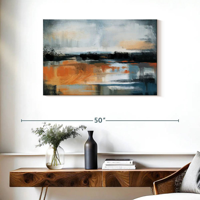 Avery Sunstruck Abstract Landscape, 24" H x 36" W