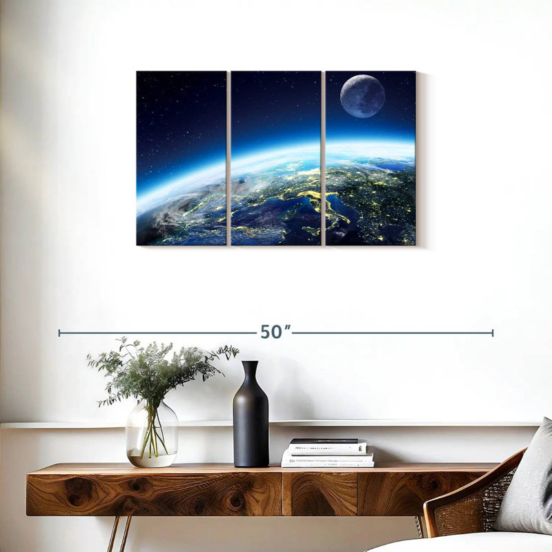 Oberle City Lights From Space, 20" H x 33" W