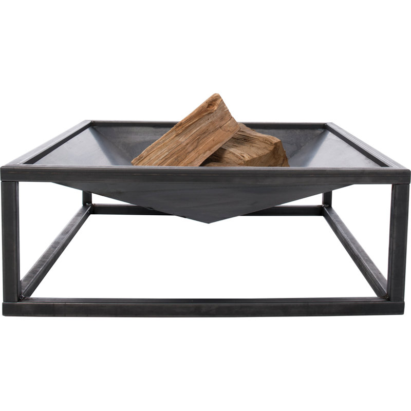 Tervo Square Steel Wood Burning Smokeless Fire Pit