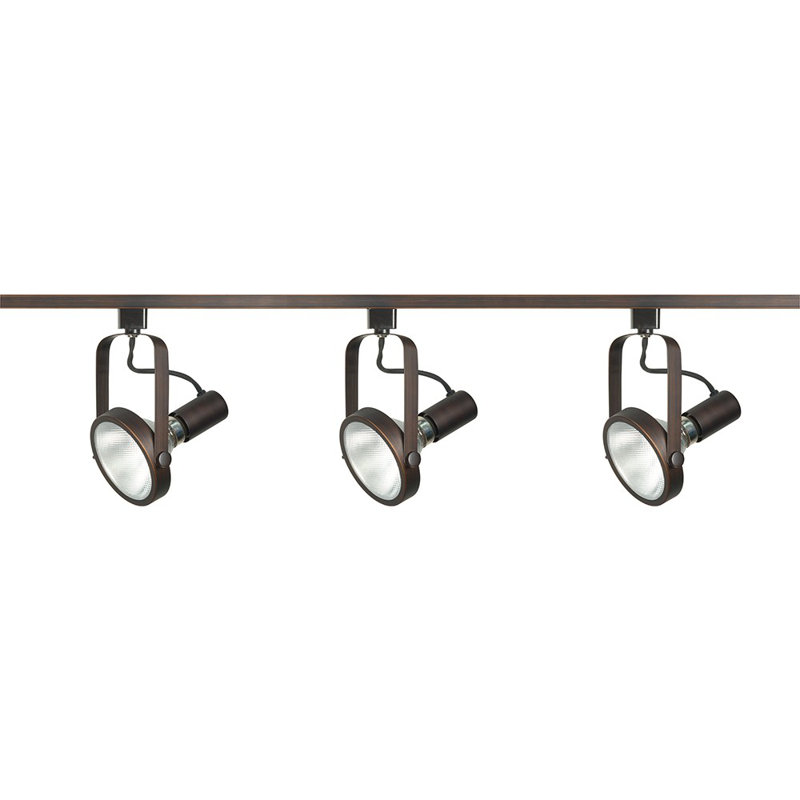 48'' 3 -Light Track Track Kit with Dimmable and Adjustable Head, Russet Bronze
