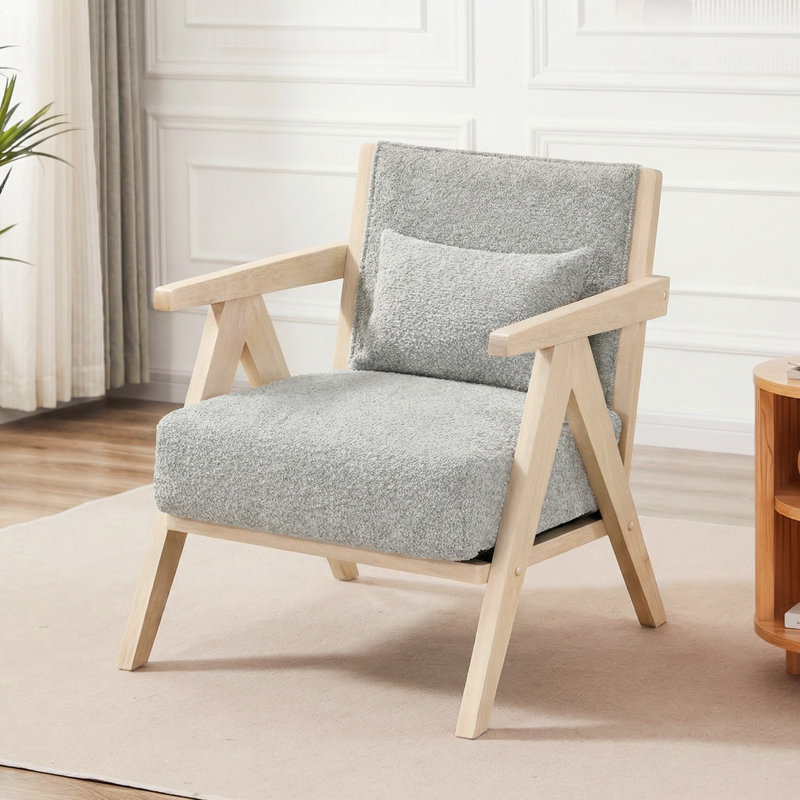 Chaise d'appoint Mid-Century, Chenille