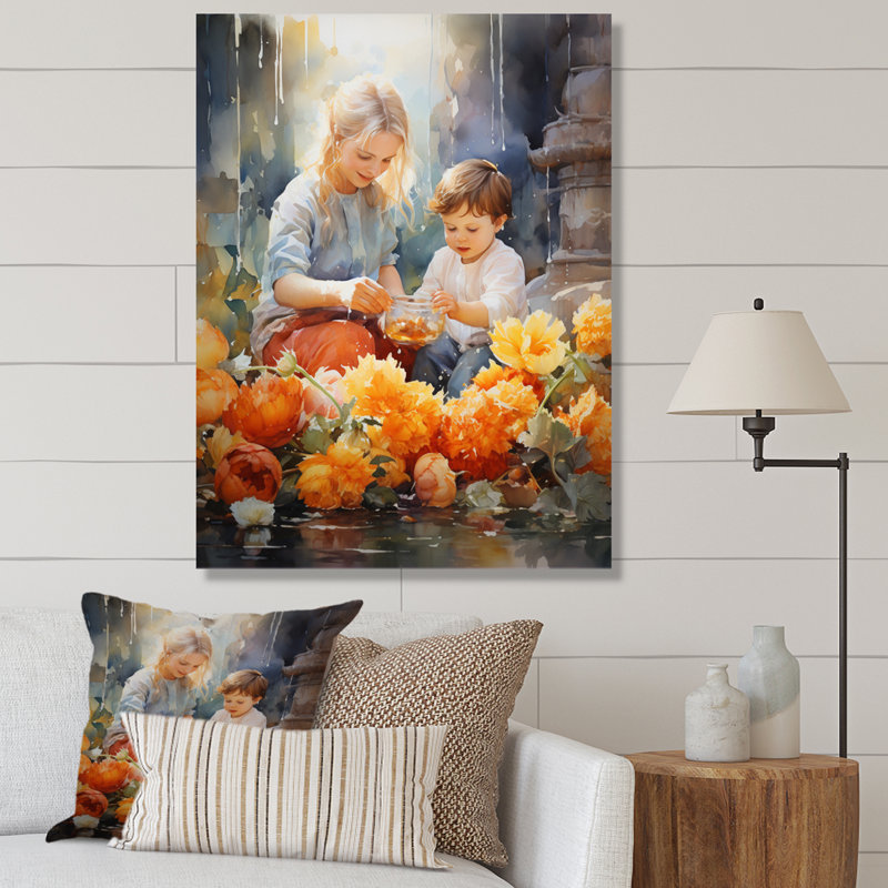 Danyne Baptism Joyful Awakening sur toile, Impression noire sur toile encadrée, H 20 po x l 12 po x P 1 po