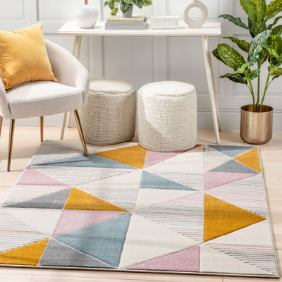 Astrid Geometric Synthetic Area Rug