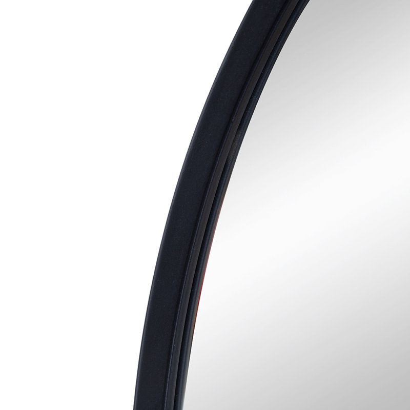 28X1x74" Celine Black Arch Body Mirror, Black