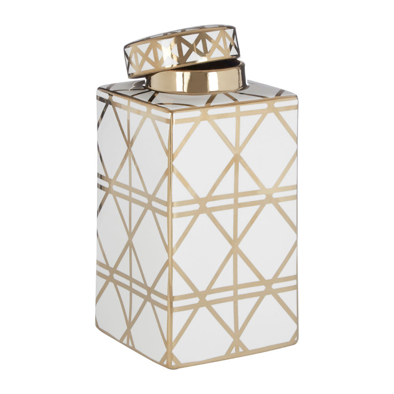 Ceramic / Porcelain Jar, 31cm H x 16cm W x 16cm D