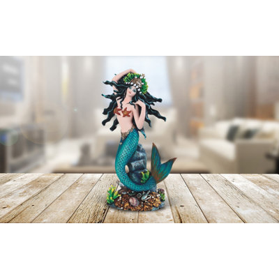 Dawuan 11"H Turquoise Princess Mermaid Figurine Unique Gifts