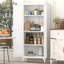 Armoire de rangement en métal 2 portes, armoire de cuisine avec tablettes réglables, armoire d'appoint-1522544387