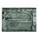 Ambesonne Rustic Cutting Board Large Size Historic Old Store Front Grey