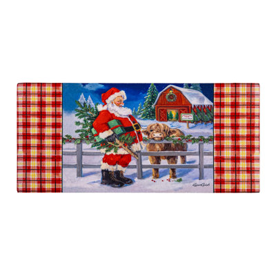 Tapis de ferme Farm Santa & Highland Cow Sassafras