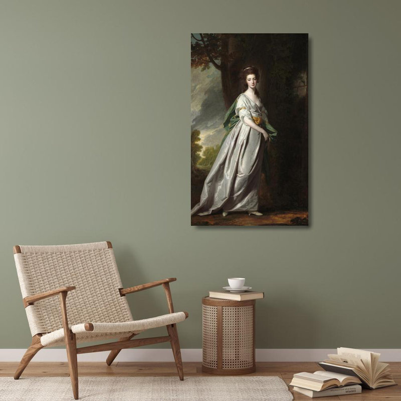 "Mme Thomas Scott Jackson" par George Romney - Art mural sur toile tendue avec châssis, H 40 po x l 28 po