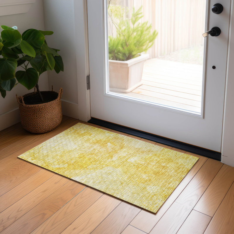 Karsyn Flatweave Washable Abstract Indoor / Outdoor Rug, Rectangle 1'8" x 2'6"